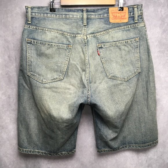 Levis 569 Mens Denim Shorts size 36 Relaxed Straight Fit Blue Jean 100% Cotton - Picture 2 of 11